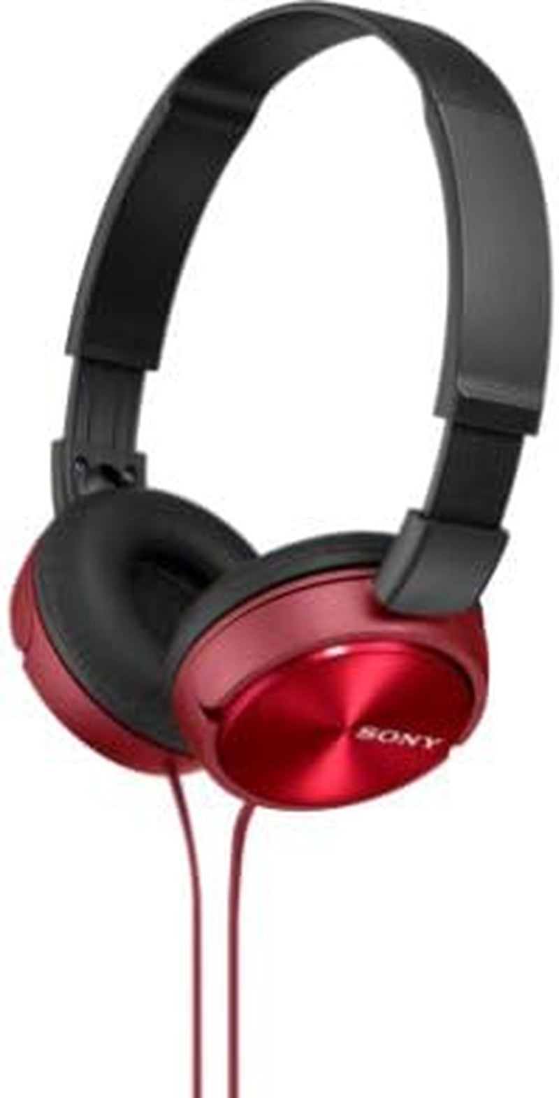 Sony MDR-ZX310 On-Ear Overhead Wired Headphones, Swivel Fold, 3.5Mm Headphone Jack - Metallic Red