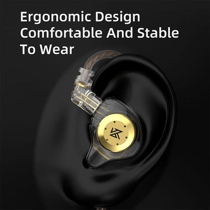KZ EDX PRO Wired Earphones,1Dd Iems 10Mm Dynamic Driver In-Ear Headphones Gaming Earbuds HIFI Sound IEM with Detachable Cable (Cyan,No Mic)