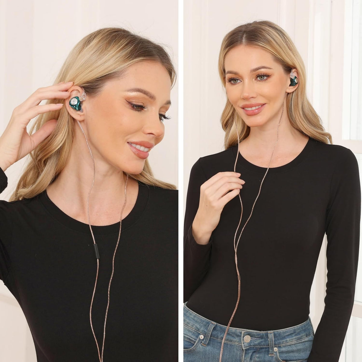 KZ EDX PRO Wired Earphones,1Dd Iems 10Mm Dynamic Driver In-Ear Headphones Gaming Earbuds HIFI Sound IEM with Detachable Cable (Cyan,No Mic)