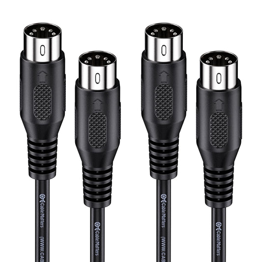 2-Pack 5 Pin DIN MIDI Cable, 1.8M, 5 Pin MIDI Cable
