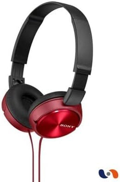 Sony MDR-ZX310 On-Ear Overhead Wired Headphones, Swivel Fold, 3.5Mm Headphone Jack - Metallic Red