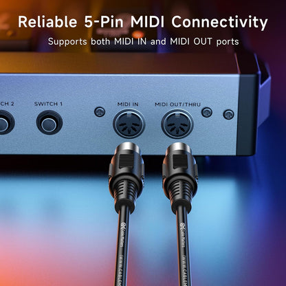 2-Pack 5 Pin DIN MIDI Cable, 1.8M, 5 Pin MIDI Cable